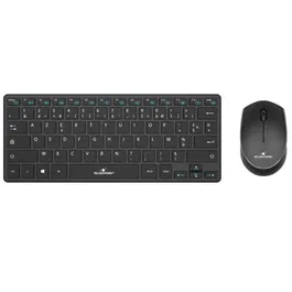 Bluestork Pack Mini - Clavier et souris sans fil compact et ultra-mince, compatible Windows et Mac, Noir