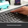 Logitech Signature K650 - Clavier sans fil ergonomique AZERTY avec repose-poignets intégré - Confort, raccourcis, résistant aux éclaboussures - Graphite