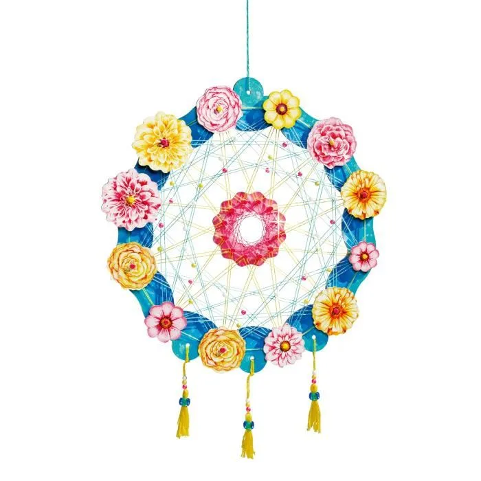 Ravensburger 18235 Kit Créatif String Art Maxi - 7 Attrape-Rêves Dreamcatchers avec Guirlande Lumineuse, Loisir Créatif Enfant Dès 8 Ans