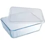 Pyrex - Boîte de Conservation Rectangulaire en Verre Borosilicate 1451007 - 27 x 22 cm - Résiste de -40°C à +300°C - Compatible Lave-Vaisselle