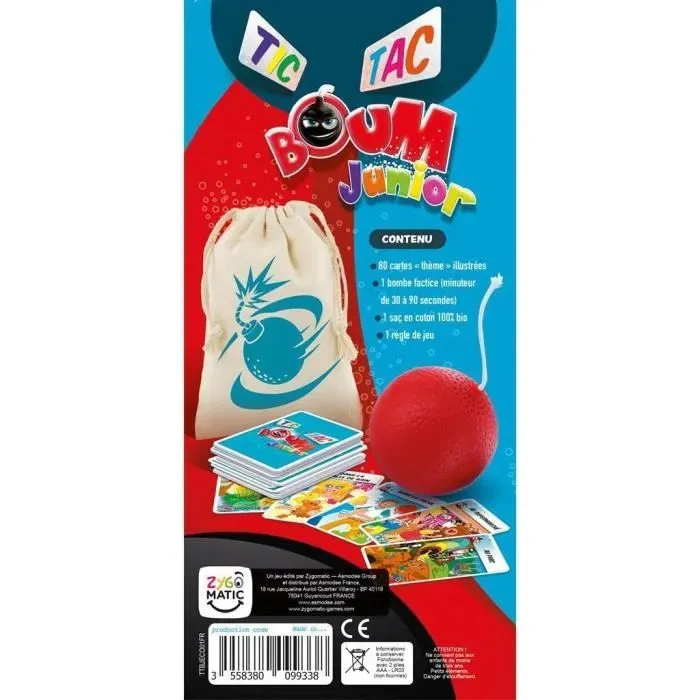 Asmodee Tic Tac Boum Junior Eco Pack - Jeu de société d'ambiance et de rapidité pour enfants et famille - Version française