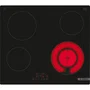 Bosch PKF611BB8E Table de cuisson vitrocéramique 60 cm Noir sans cadre avec zone double extensible et commandes tactiles TouchSelect 17 niveaux