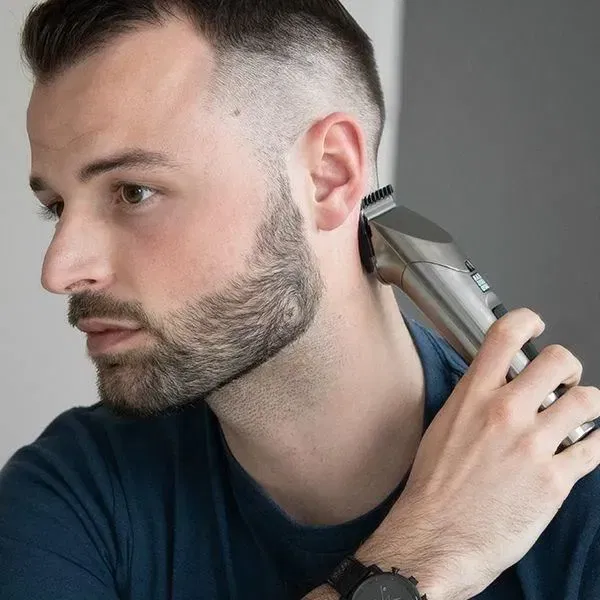 Jean Louis David Tondeuse à Cheveux Professionnelle Sans Fil avec 20 Hauteurs de Coupe, Lames Titane, Batterie Lithium-Ion 120 min - Tondeuse Barbe et Cheveux