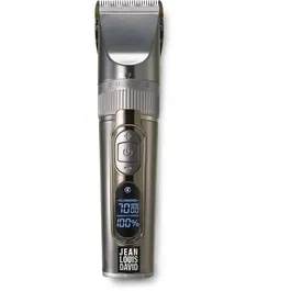 Jean Louis David Tondeuse Barbe et Cheveux 2 en 1 Digital Clipper avec 25 Hauteurs de Coupe (0.8-12 mm), Lames Acier, Revêtement Titanium, Batterie Lithium Ion (3h30 Autonomie, USB)