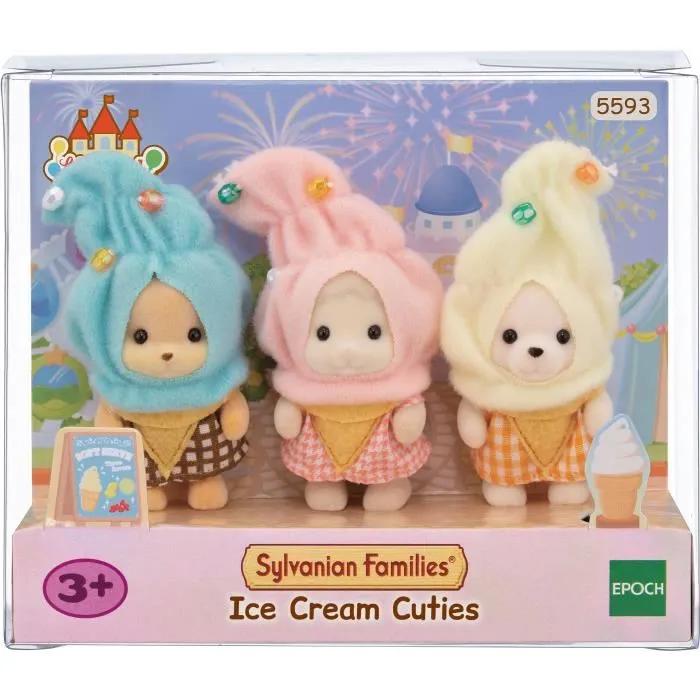 Sylvanian Families 5593 Le Trio de Bébés en Costumes de Crèmes Glacées