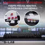 Clavier Gamer Mécanique The G-Lab KEYZ MERCURY TKL, Switches Rouge, Rétroéclairage RGB, Format Compact, Noir AZERTY pour PC, PS4, PS5, Xbox