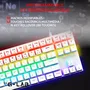 Clavier Gamer Mécanique The G-Lab KEYZ MERCURY TKL, Switches Rouge, Rétroéclairage RGB, Format Compact, Noir AZERTY pour PC, PS4, PS5, Xbox