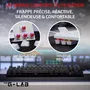 The G-Lab Clavier Gamer Mécanique KEYZ MERCURY TKL Blanc avec Switch Rouge et Rétroéclairage RGB Rainbow, Compatible PC, PS4, PS5, Xbox