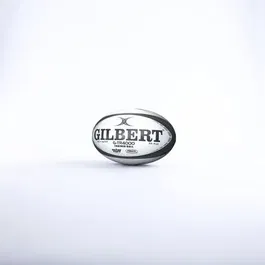 Gilbert Ballon de Rugby d'Entraînement GTR4000 Taille 4 Noir - Ballon de Rugby Officiel pour Match et Entraînement