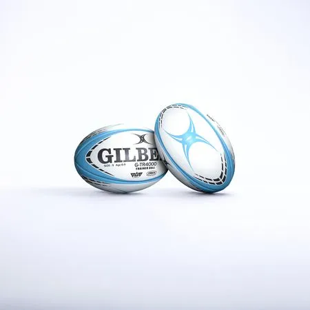 Gilbert Ballon de rugby d'entraînement GTR4000 Taille 3, couleur ciel, prise en main excellente et durable
