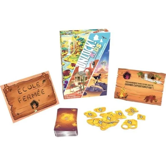 Asmodee - Unlock! Kids Histoires d'Époques - Jeu de société d'énigmes et aventures pour enfants à partir de 6 ans - Version française