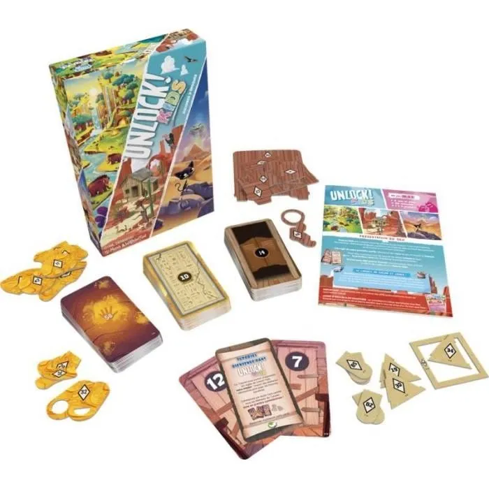Asmodee - Unlock! Kids Histoires d'Époques - Jeu de société d'énigmes et aventures pour enfants à partir de 6 ans - Version française