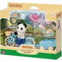 Sylvanian Families 5652 - La Fille Panda avec Vélo et Remorque, Accessoires et Patins à Roulettes - Jouet Extérieur Enfant dès 3 Ans