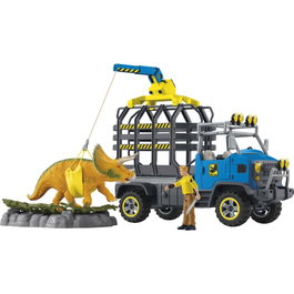 Schleich Mission de transport Dino, coffret de 43 pièces avec tricératops et camion