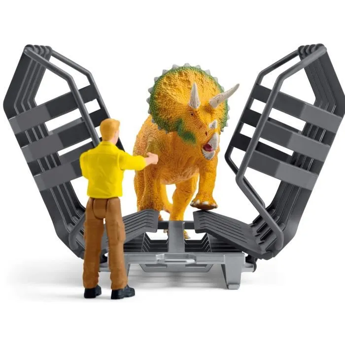 Schleich 42565 - Mission de transport Dino, coffret de 43 pièces avec figurine Tricératops et camion, jouet dinosaure pour enfants dès 4 ans Schleich 42565 - Mission de transport Dino, coffret de 43 pièces avec figurine Tricératops et camion, jouet dinosaure pour enfants dès 4 ans