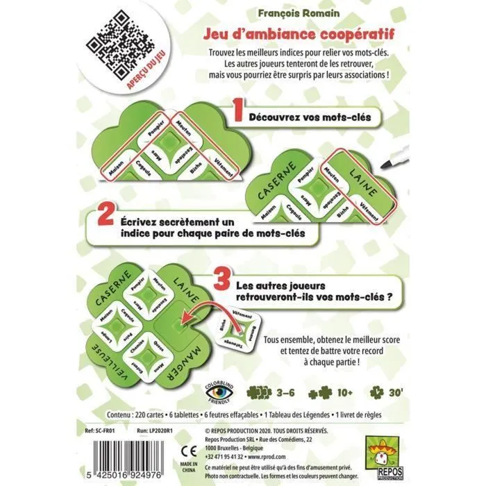 Asmodee - Jeu So Clover - Jeu d'ambiance coopératif avec 880 mots-clés - De 3 à 6 joueurs - À partir de 10 ans - Version française