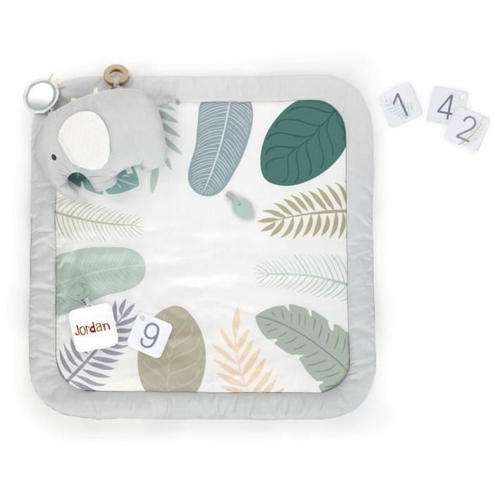 Ingenuity Tapis d'éveil Petit Eléphant Gris et Vert Ingenuity Tapis d'éveil Petit Eléphant Gris et Vert