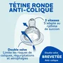 Dodie Lot de 3 Biberons Anti-Colique Verre 270 ml, 0-6 Mois, Tétine Ronde Débit 2 Moyen, Système 3 Vitesses