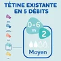 Dodie Lot de 3 Biberons Anti-Colique Verre 270 ml, 0-6 Mois, Tétine Ronde Débit 2 Moyen, Système 3 Vitesses