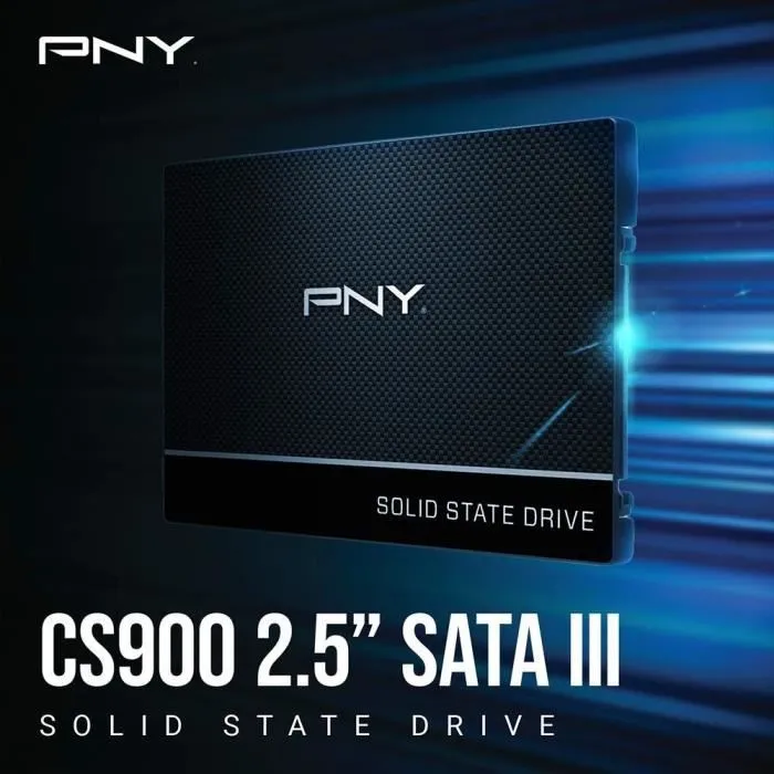 PNY CS900 - SSD interne 2.5'' SATA III - 2 To - Vitesse de lecture jusqu'à 550 Mo/s, écriture 515 Mo/s