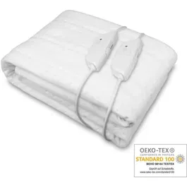 Medisana HU 676 Surmatelas chauffant 2 places, 150 x 160 cm, lavable, 4 niveaux de température, arrêt automatique