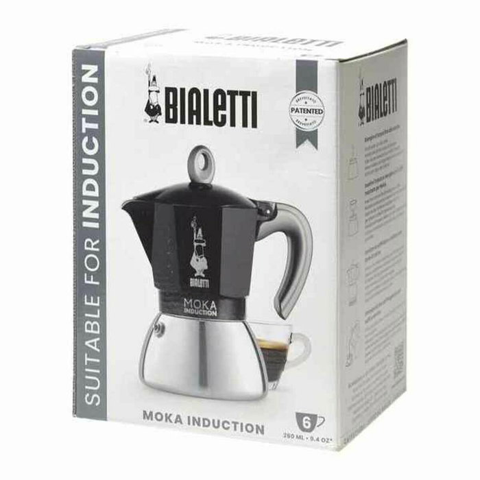 Bialetti New Moka Induction - 6 Tasses - Noir et Gris Métallisé
