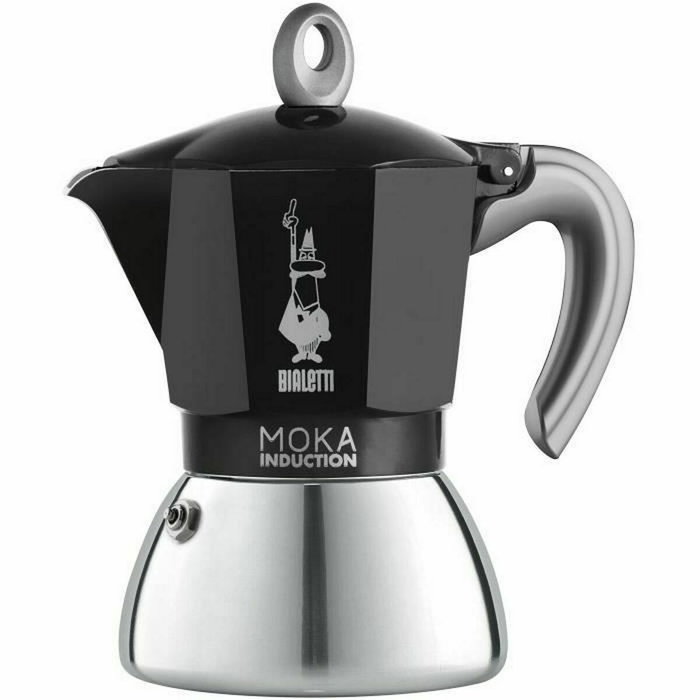 Bialetti New Moka Induction - 6 Tasses - Noir et Gris Métallisé