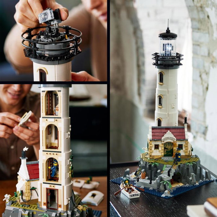 LEGO 21335 Ideas Leuchtturm Motorisé, Jeu de Construction de Phare