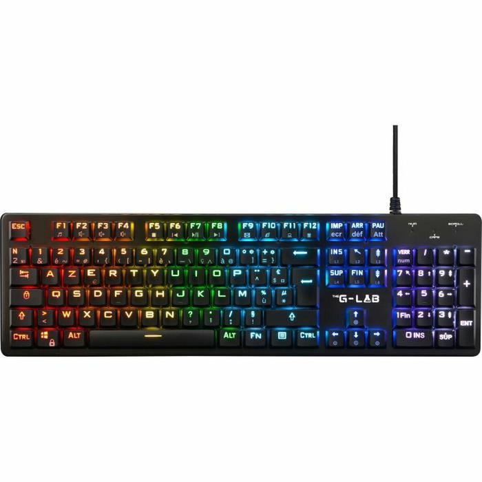 The G-Lab KEYZ PLATINIUM Clavier Gaming Mécanique Switches Rouges AZERTY Noir