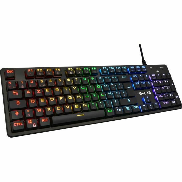The G-Lab KEYZ PLATINIUM Clavier Gaming Mécanique Switches Rouges AZERTY Noir