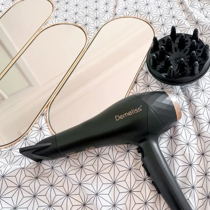 Sèche-cheveux Saint Algue Demeliss SALON SERIES 2200W, Moteur Professionnel AC, Technologie Tourmaline Ionique, Concentrateur et Diffuseur Inclus, 2 Vitesses, 3 Températures