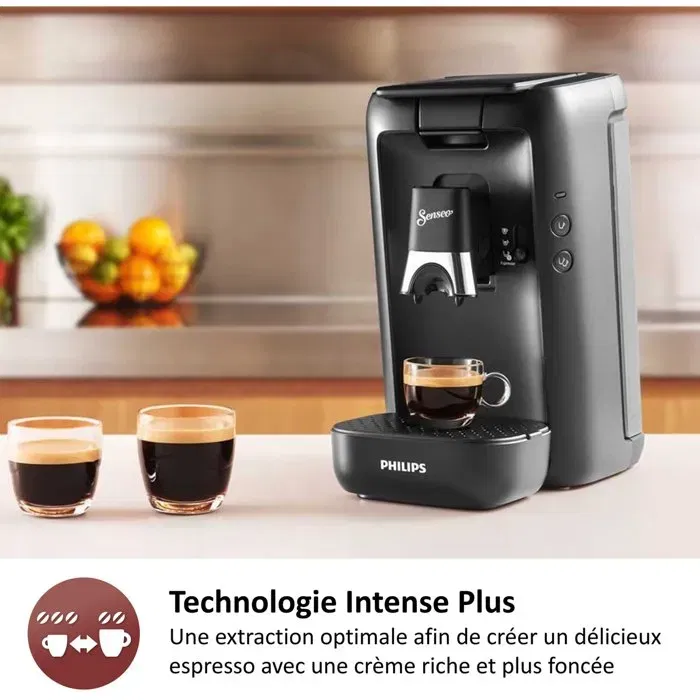 Philips SENSEO CSA260/51 - Cafetière à dosette Maestro - Technologie Intense Plus - Réservoir 1.2L - Fonction Mémo - Gris cachemire