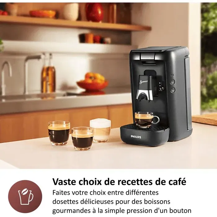 Philips SENSEO CSA260/51 - Cafetière à dosette Maestro - Technologie Intense Plus - Réservoir 1.2L - Fonction Mémo - Gris cachemire