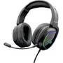 Casque Gamer The G-Lab KORP RADIUM - Filaire - Microphone Détachable - Éclairage RGB - Noir - Son Stéréo Haute Qualité - Confortable avec Oreillettes Rotatives et Arceau Ajustable