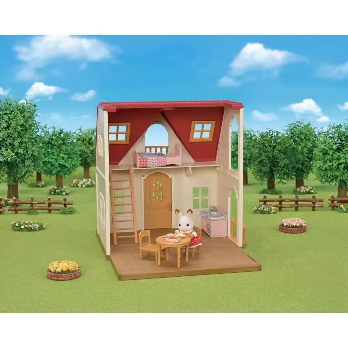 Sylvanian Families 5567 Maison Cosy Cottage du Village avec Fille Lapin Chocolat et Meubles - Figurines Jouet à Partir de 3 Ans