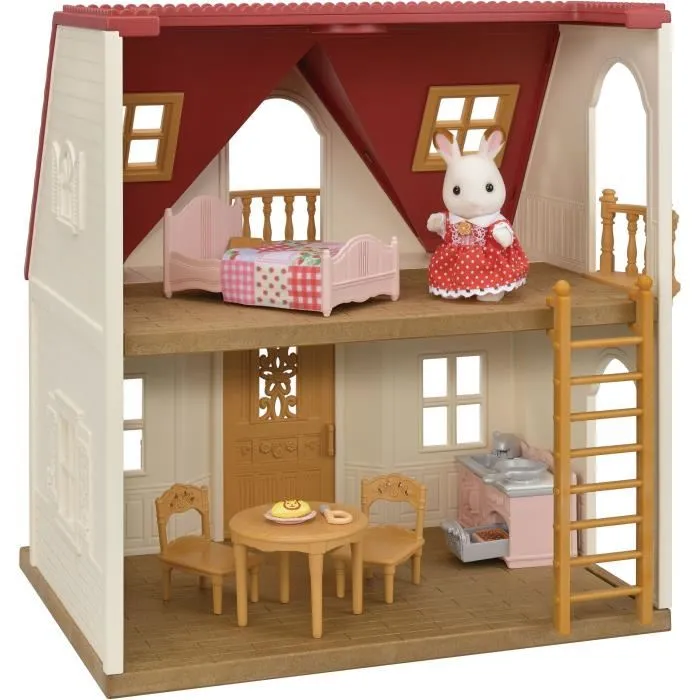 Sylvanian Families 5567 Maison Cosy Cottage du Village avec Fille Lapin Chocolat et Meubles - Figurines Jouet à Partir de 3 Ans