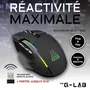 The G-Lab Souris Gaming Sans Fil KULT CEASIUM, 7200 DPI, Rétroéclairage RGB, Ergonomique, Noir