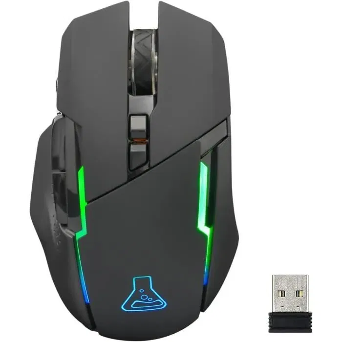 The G-Lab Souris Gaming Sans Fil KULT CEASIUM, 7200 DPI, Rétroéclairage RGB, Ergonomique, Noir The G-Lab Souris Gaming Sans Fil KULT CEASIUM, 7200 DPI, Rétroéclairage RGB, Ergonomique, Noir