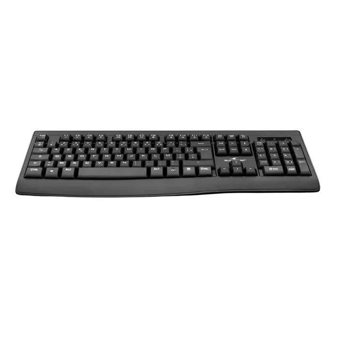 Bluestork Pack Clavier et Souris Sans Fil Rechargeable avec Dongle Unique - Noir - Clavier de Bureau Silencieux