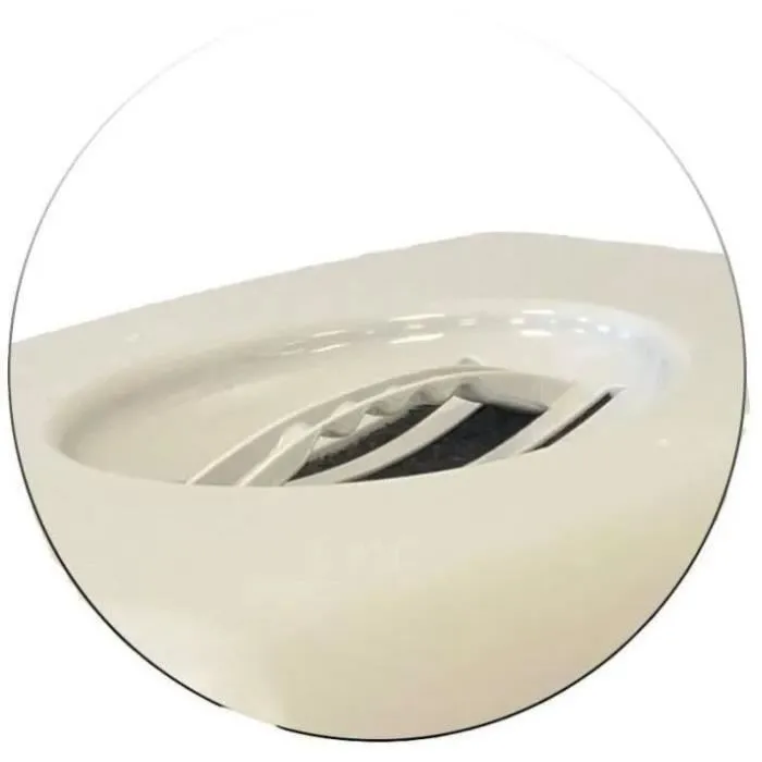 Pet Design Maison de toilette pour chat avec filtre à charbon et porte - Bac à litière recyclé 56 x 40 x 39 cm - Noir et blanc