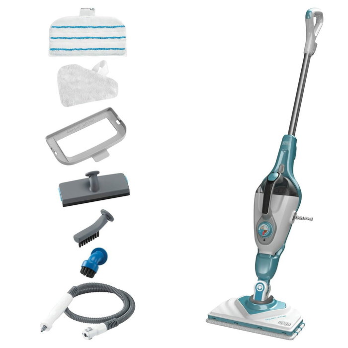 Black + Decker Steam-Mop 1600 W Nettoyeur Vapeur 500 ml Black + Decker Steam-Mop 1600 W Nettoyeur Vapeur 500 ml
