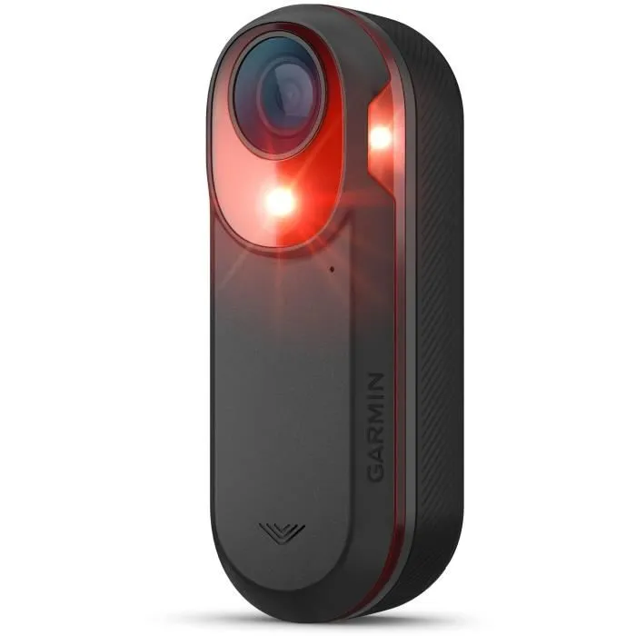 Garmin Varia RCT715 - Radar de vélo avec caméra intégrée, feu arrière LED et détection véhicule jusqu'à 140 m - Noir