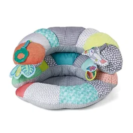 Infantino Coussin d'Activités 2-en-1 Tummy Time - Coussin Évolutif de Jeu et d'Éveil pour Bébé de 0 à 18 Mois - Support Amovible, Multicolore (36x21x27 cm)