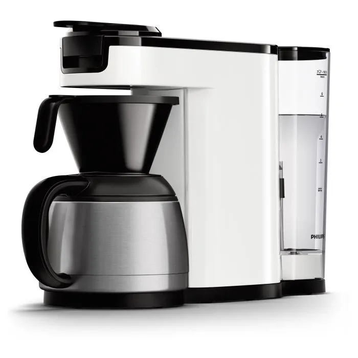 Philips HD6592/05 Senseo Switch - Machine à café 2-en-1 pour dosettes et café filtre, avec verseuse isotherme, arrêt automatique, blanc