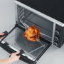 Severin TO2058 Mini Four Chaleur Tournante 42 L, Noir/Inox