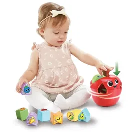 VTech Baby - Tourni Pomme des Formes - Jouet éducatif pour bébé 12 mois et plus - Apprentissage formes, fruits et couleurs - Multicolore, Rouge