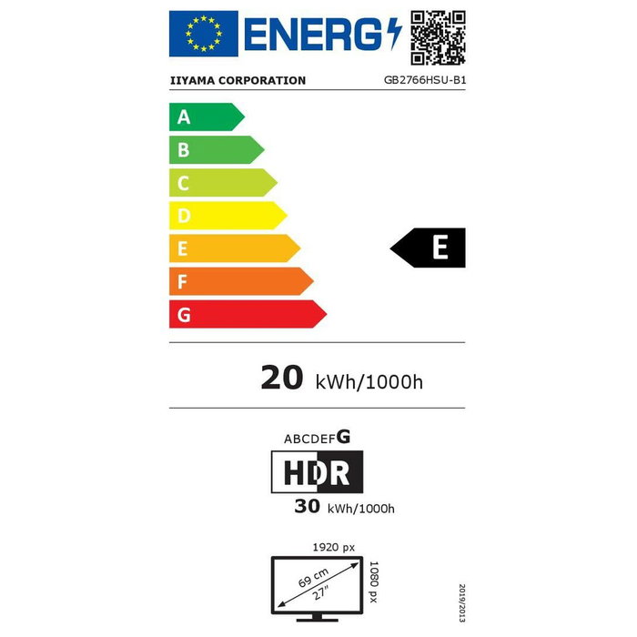 Iiyama GB2766HSU-B1 Écran Gamer Incurvé 27 pouces Full HD 165Hz Iiyama GB2766HSU-B1 Écran Gamer Incurvé 27 pouces Full HD 165Hz