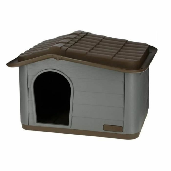 Kerbl Maison pour chats Paola Eco - Gris et marron - 60 x 51 x 41 cm
