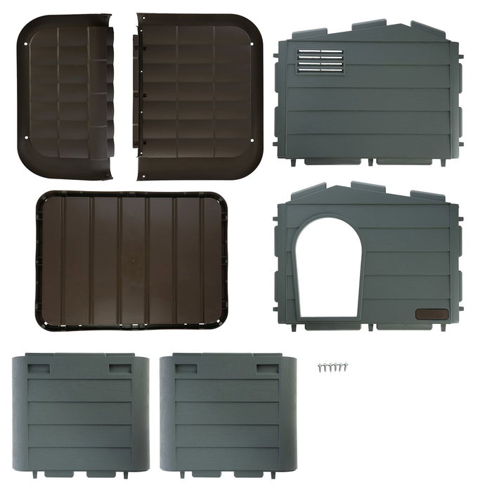 Kerbl Maison pour chats Paola Eco - Gris et marron - 60 x 51 x 41 cm
