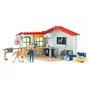 Schleich 42502 Farm World - Cabinet vétérinaire jouet, coffret de 43 pièces avec figurine, animaux de la ferme et accessoires pour enfants dès 3 ans